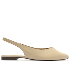 Sapatilha Nude Anacapri Taupe Slingback Bico Fino