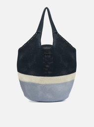Bolsa Shopping Azul Crochê Grande Mayra