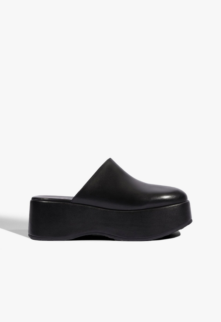 Mule Mia Couro Preto