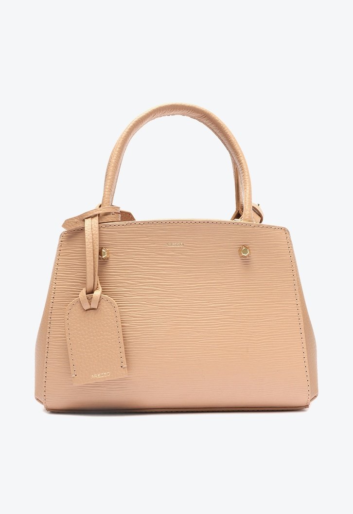 Bolsa Tote Nude Couro Bella Pequena True Sand