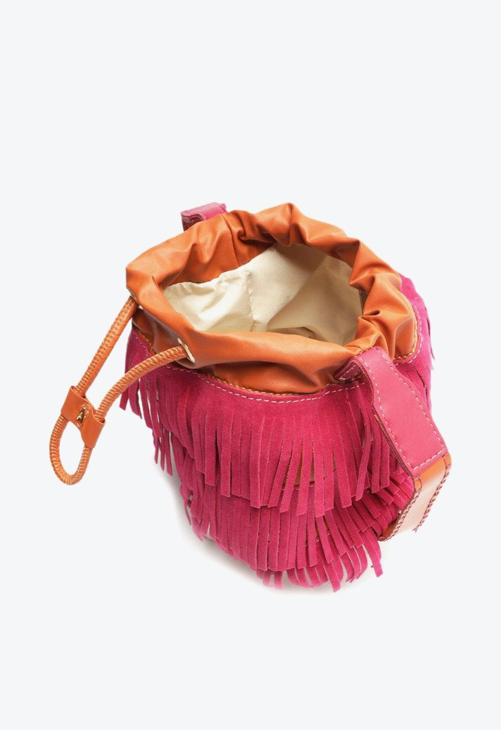 Bolsa Crossbody Rosa Anacapri Gonzalo Franjas Média