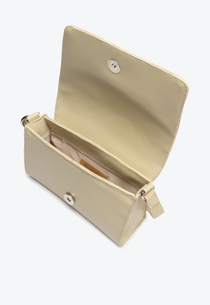 Bolsa Tiracolo Estruturada Branca Correntes Média