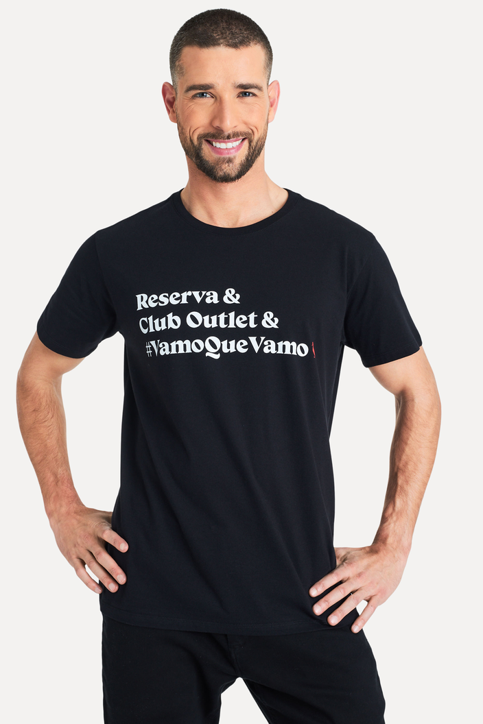 T-SHIRT PRETA RESERVA FACA VOCE MESMO 2.0