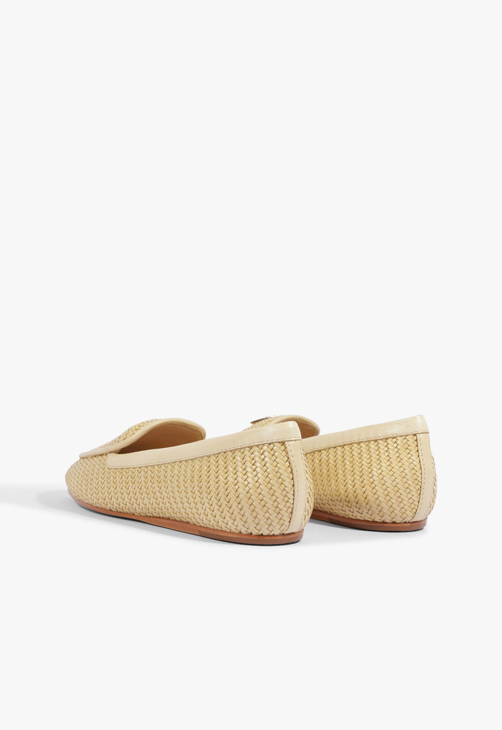 Mocassim Couro Trama Bege