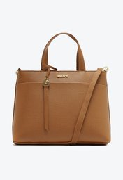 Bolsa Tote Anacapri Marrom Média Alça Marrom Bag Charm