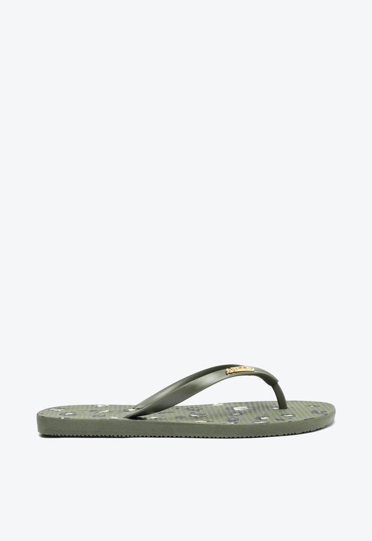 Chinelo De Dedo Animal Print Verde Brizza