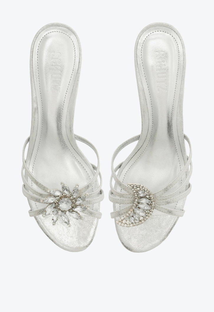 202⭐︎LT4000D-CXH UZA Shoes - Sandália Salto Alto Metalizado Prata - Coleção