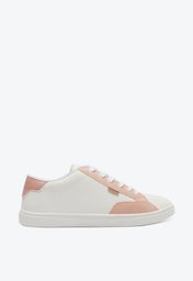 Tênis Branco E Rosa Anacapri Camurça Flat