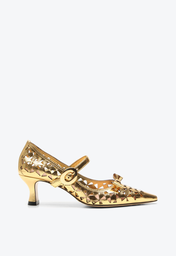 Scarpin Dourado Vicenza Georgina