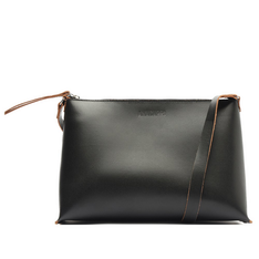 Crossbody Preta Anacapri Couro Cora Pequena