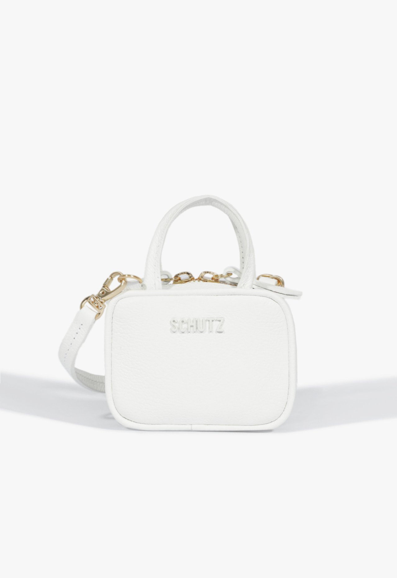 SCRE:EN ＜MINI SHOULDER BAG＞　white Mini shoulder bag with logo Woman, White | TWINSET Milano