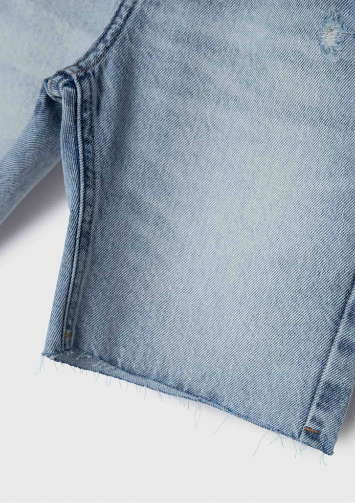 Bermuda Azul Hering Jeans Infantil Reta