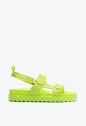 Sandália Papete Verde Neon Schutz