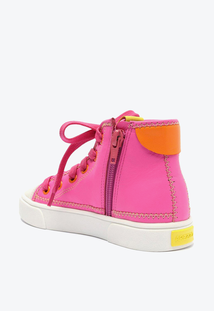Tênis Infantil Rosa Pink Arezzo Cano Alto