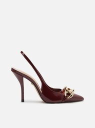 Scarpin Vermelho Salto Alto Slingback Elos