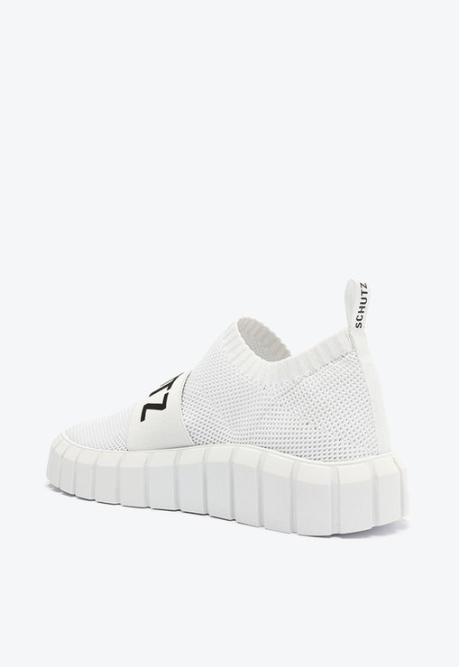 Tênis Sem Cadarço Logomania Knit Branco