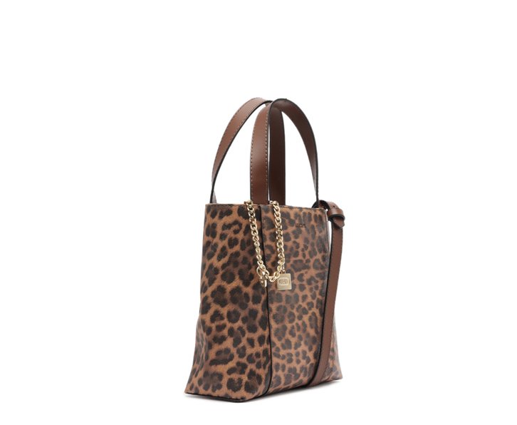 Bolsa Tote Média Madri Chaveiro Animal Print