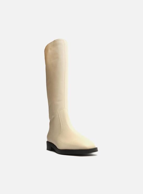 BOTA OFF-WHITE AREZZO COURO CANO LONGO ZÍPER MONTARIA