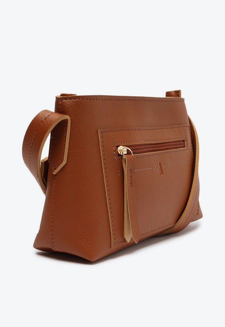 Bolsa Tiracolo Marrom Anacapri Bolso Frontal Média