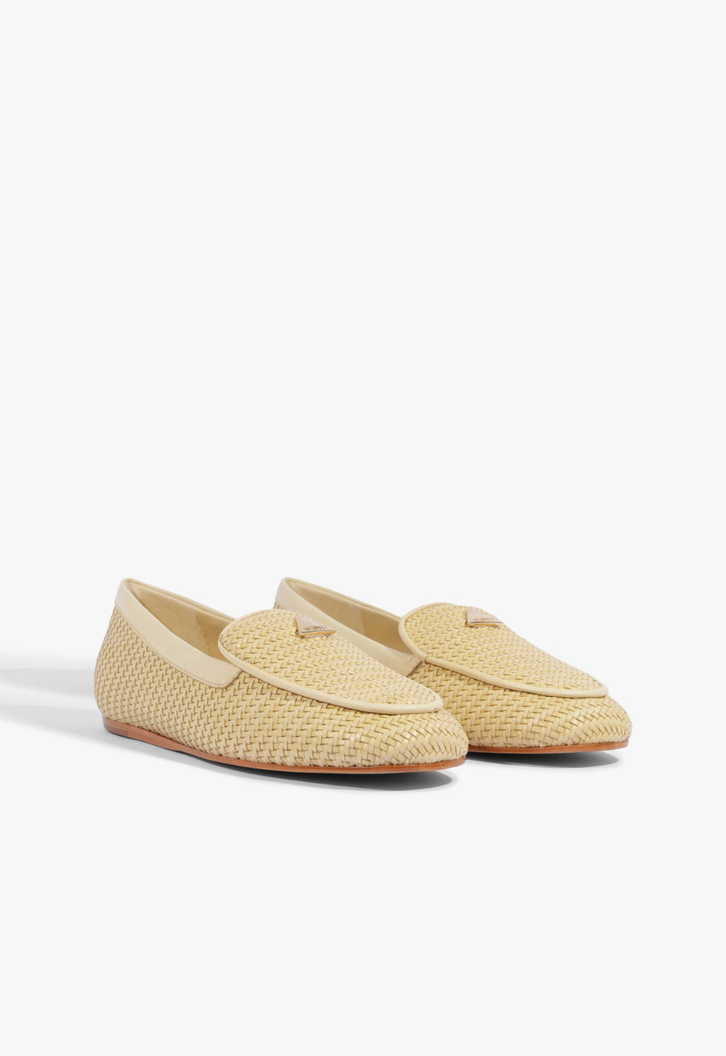 Mocassim Couro Trama Bege