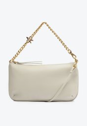 Crossbody Branca Anacapri Baguete Pequena Corrente Com Aplicação De A