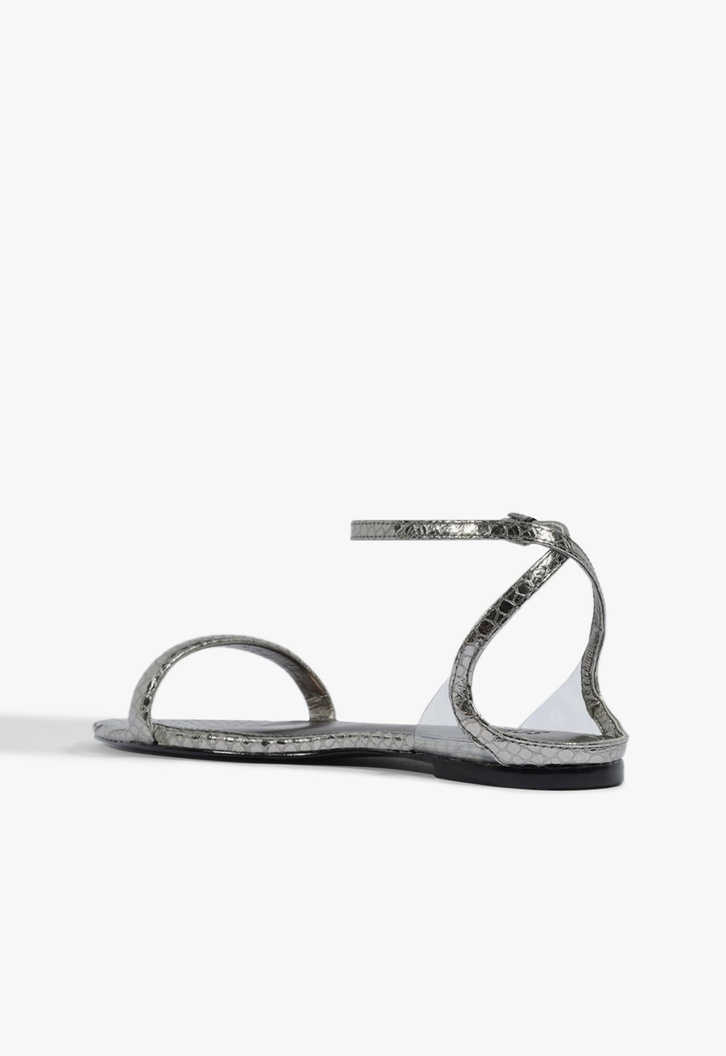 Sandália Skye Flat Snake Prata