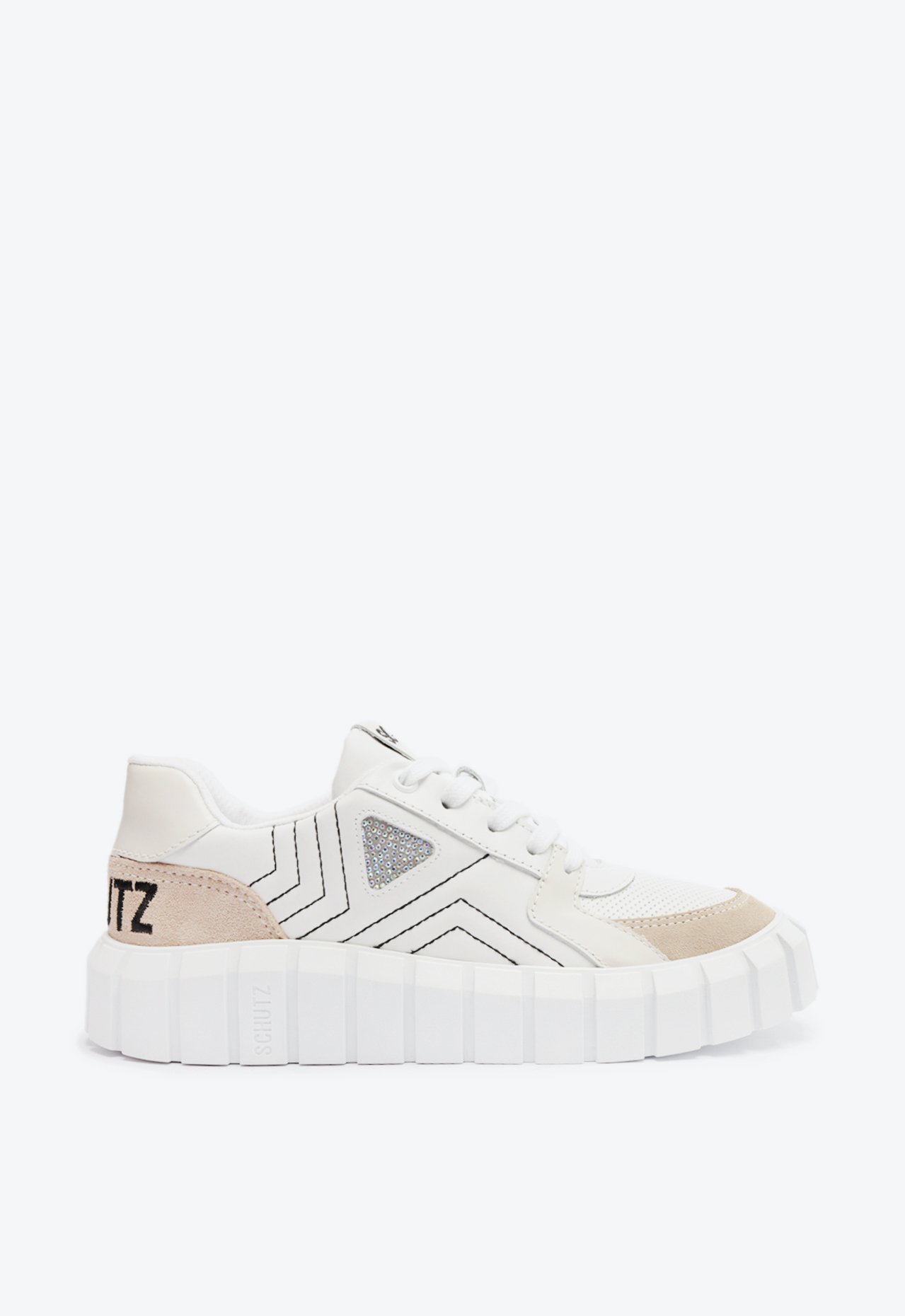 Tênis Branco Schutz Mix De Couro | ZZ MALL