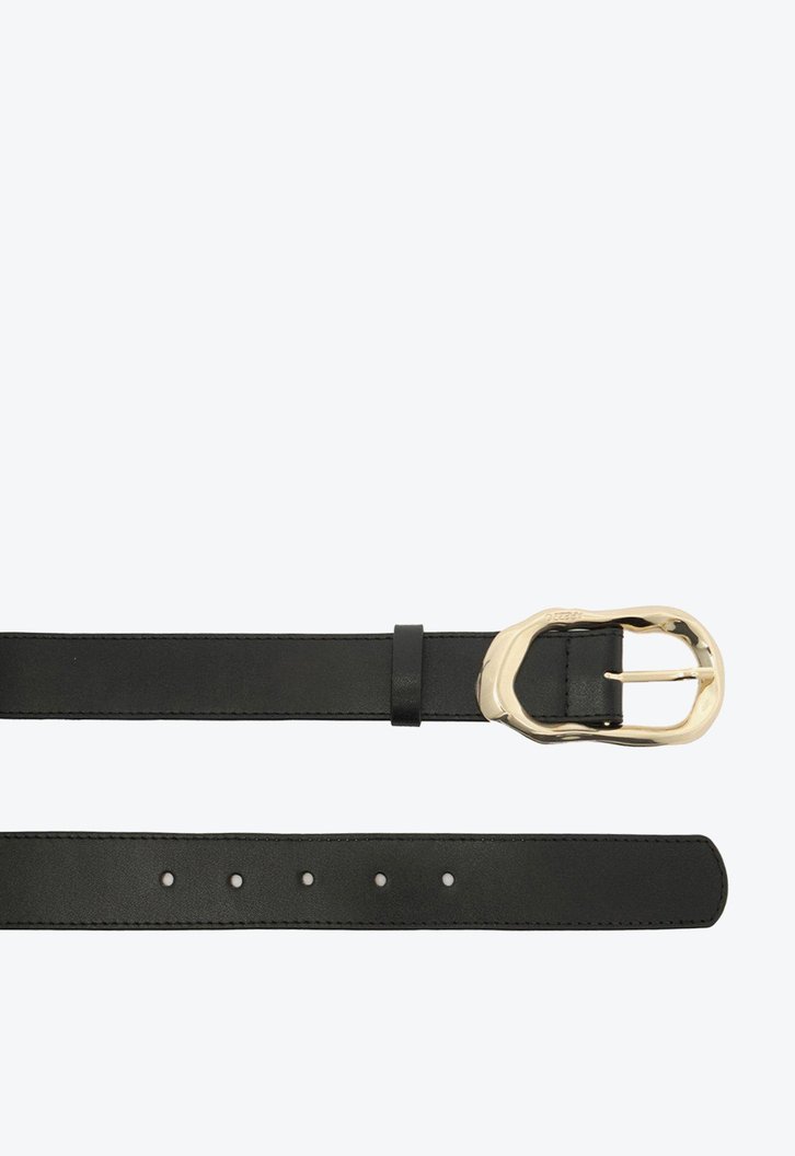 Cinto Preto Arezzo Couro Fivela Orgânica