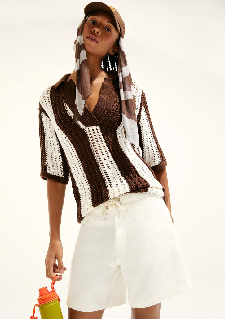 Bermuda Off White Hering de Sarja Hering + Cosmo