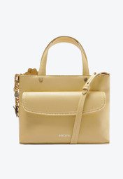 Bolsa Tote Amarela Anacapri Média Chaveiro Flor