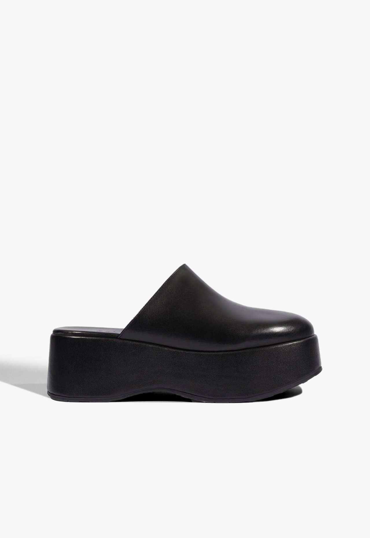 Mule Mia Couro Preto | ZZ MALL