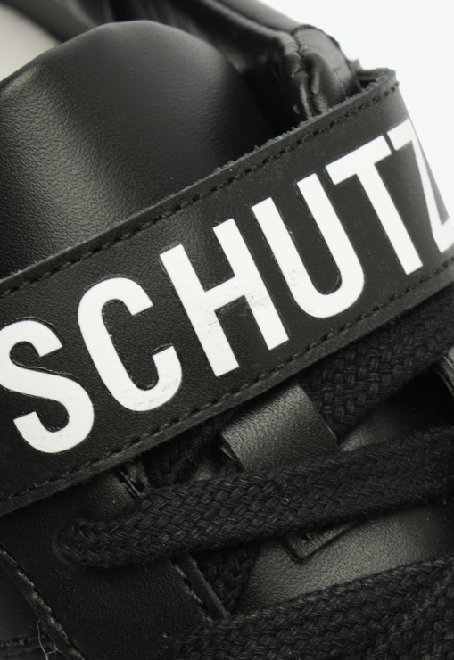Tênis Preto Schutz Logo Velcro Couro