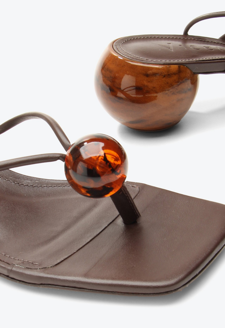 石上 Sandália Giselle Marrom Tortoise | ZZ MALL