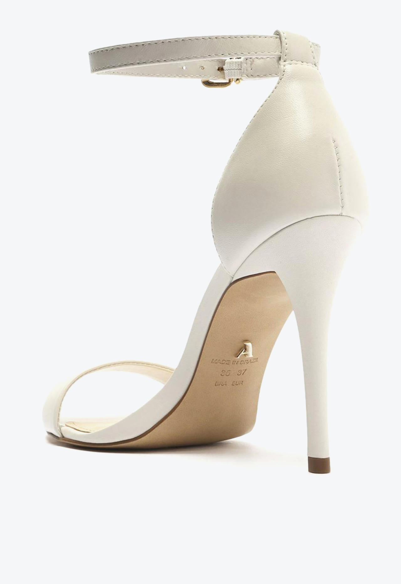 Sand lia Branca Arezzo Couro Salto Alto Fino Isabelli ZZ MALL