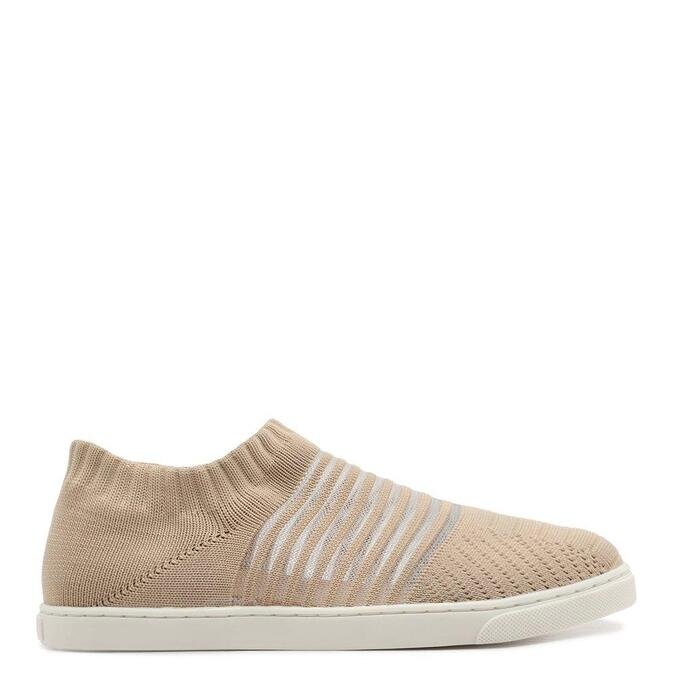 Tênis Arezzo Slip On Knit Bege | ZZ MALL