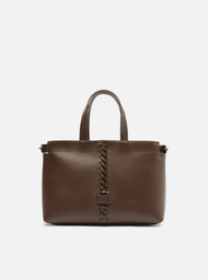 Bolsa Tote Marrom Giorno Média Trançado