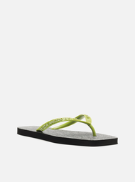 Chinelo de Dedo Verde Square Tiras Logo