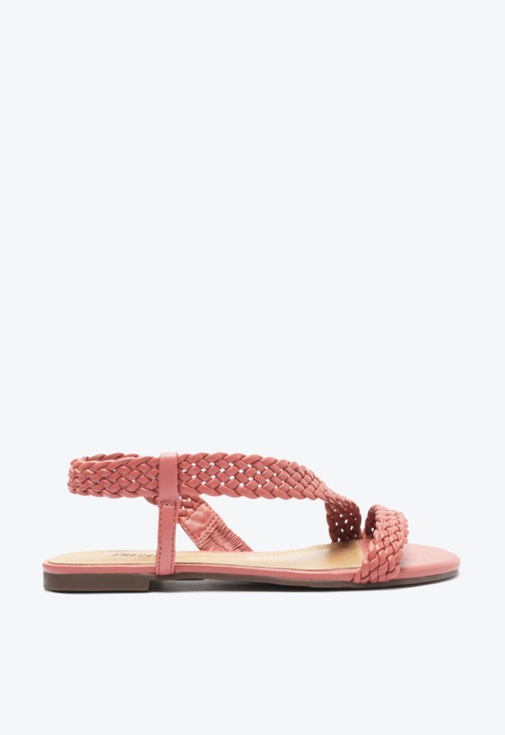 Sandália Rasteira Rosa Anacapri Trança ZZ MALL
