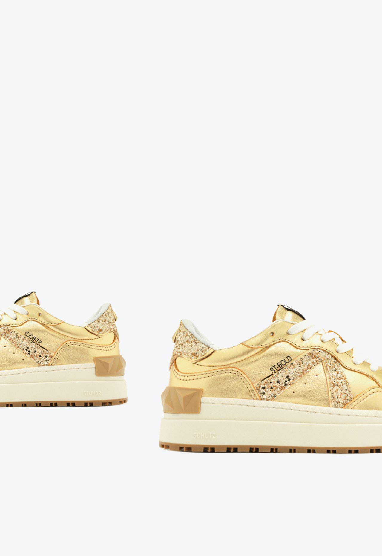 UNLIMITEDVS 雪泉 サイン Tênis Dourado Schutz St Bold | ZZ MALL