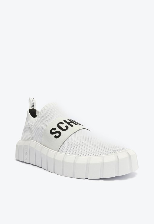Tênis Sem Cadarço Logomania Knit Branco