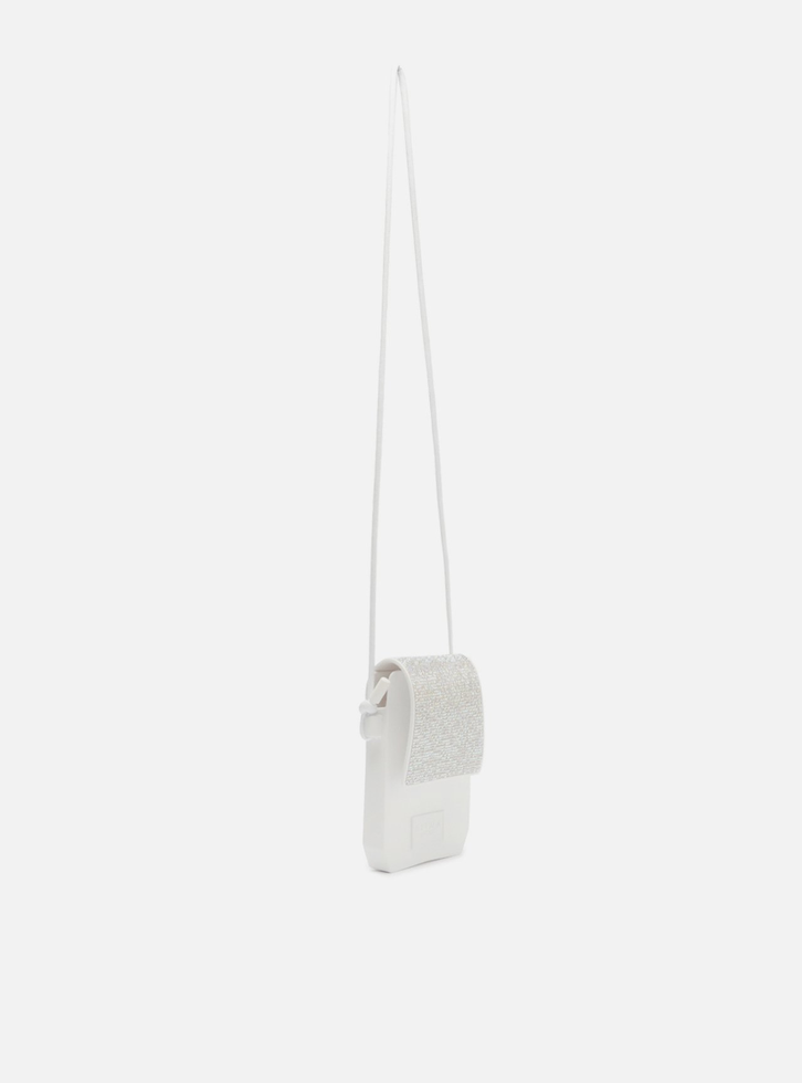 Mini Bag Branca Tina Glam Porta-Celular