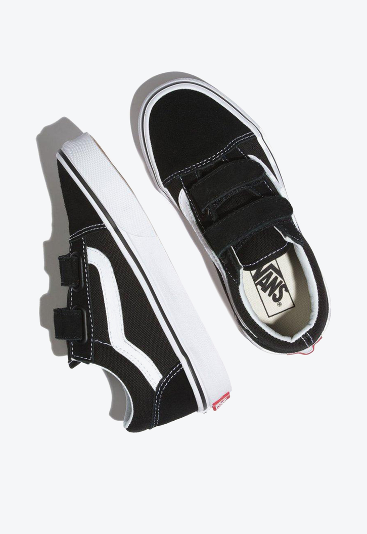 Kids black 2024 and white vans