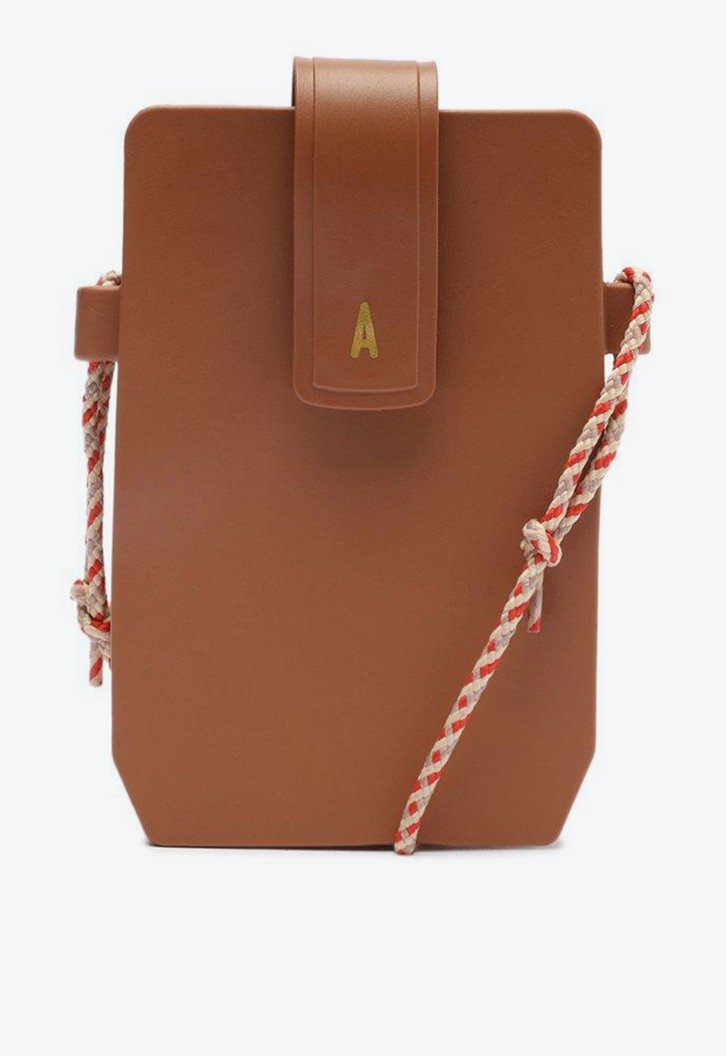 Bolsa Crossbody Marrom Anacapri Porta Celular Alça Cordão