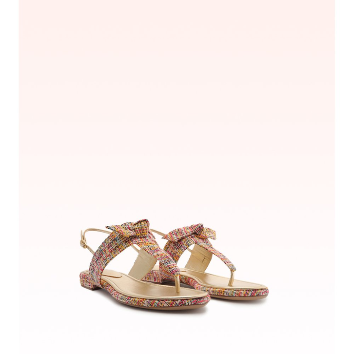 Clarita Thong Sandal Arancione/Golden