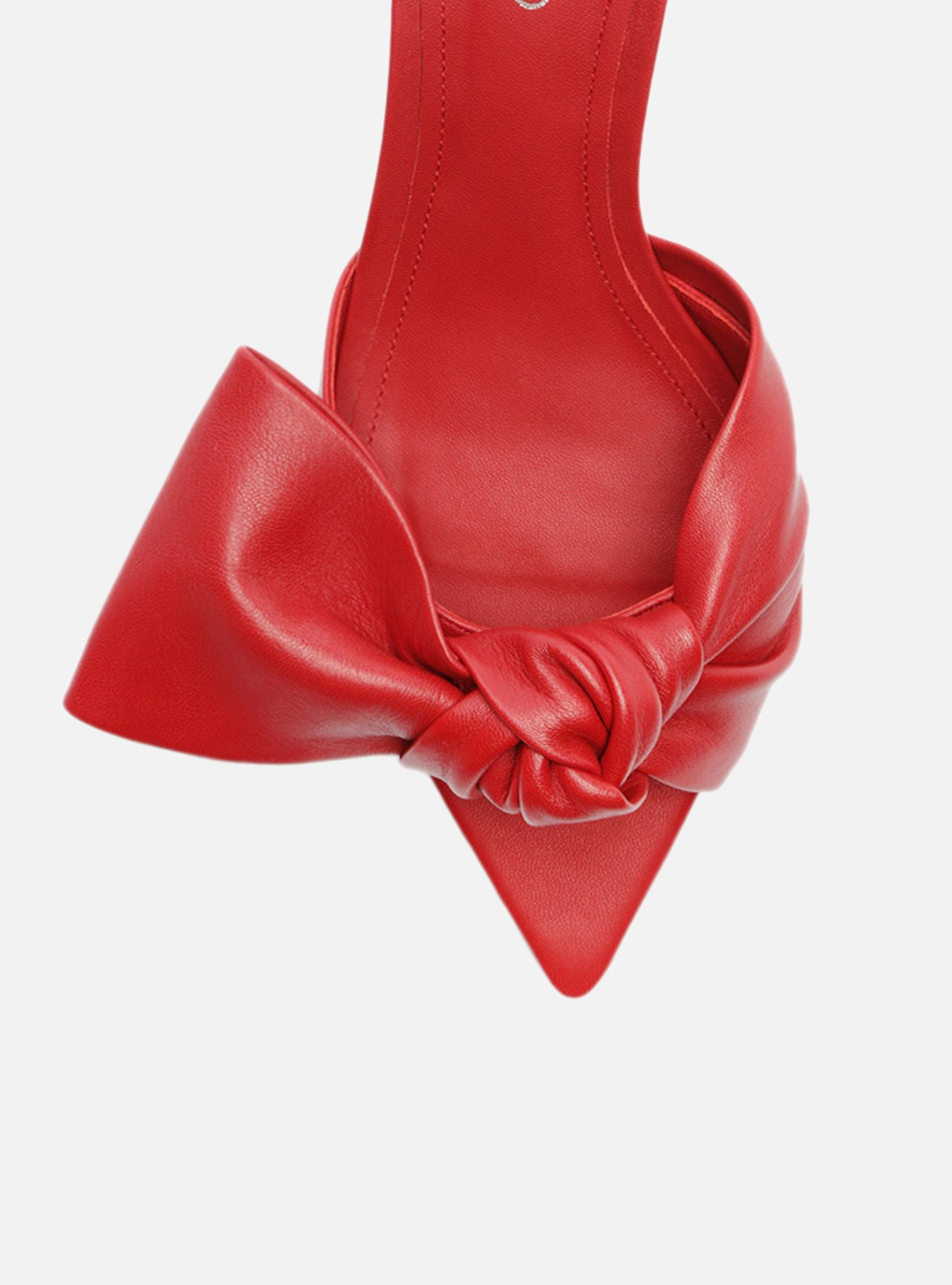 Mule Vermelha Arezzo Couro Salto Fino Maxi Laço | ZZ MALL Mule Vermelha Arezzo Couro Salto Fino Maxi Laço | ZZ MALL