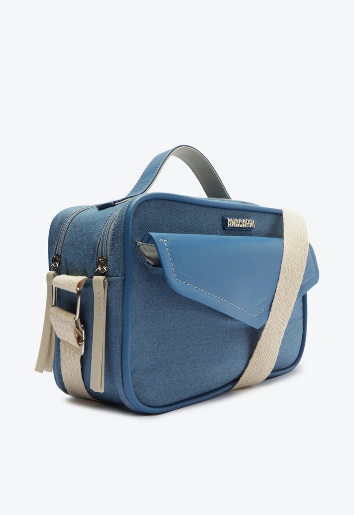 Bolsa Crossbody Azul Jeans Anacapri Grande Bolso Envelope