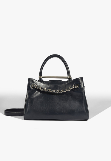 Bolsa Mini Tote Crush Couro Azul | ZZ MALL