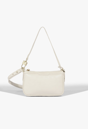 Bolsa Tiracolo Branca Schutz Média Triangle Grained Couro