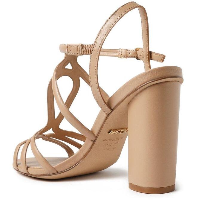 Sandalia arezzo bege clearance