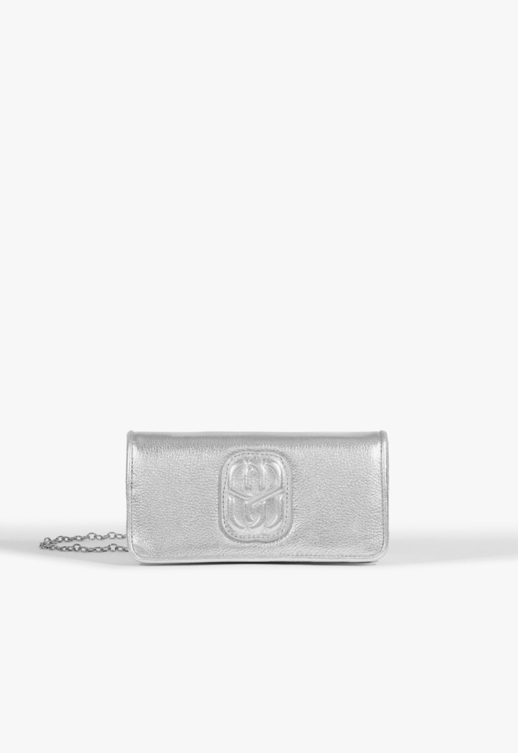 Bolsa Tiracolo Mini Icon Belle Couro Prata